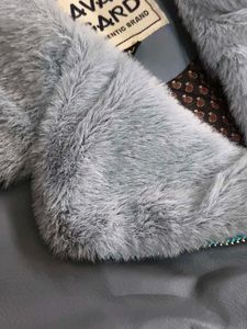 Avant Garde Blue Faux Leather Jacket