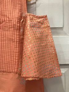 Anouk Peach Cold Shoulder Dress