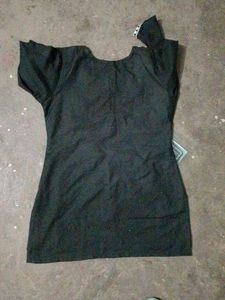 Embroidered Black Kurti Top