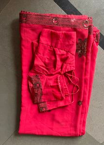 Pink Saree