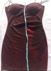 Brand New(Savana Dual Shade)Red Shimmer Mini Dress