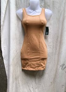 14296. Tan Bodycon Dress
