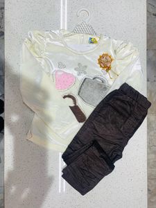 Baby Girl Top With Katrai Pent
