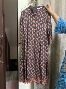 Floral Print Anarkali Kurta