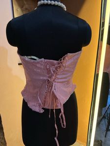 Pink Embellished Corset Top