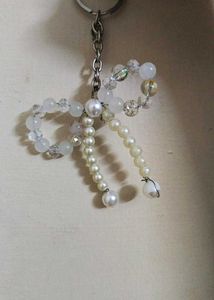 Beaded Bow Keychain
