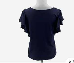 Uniqlo Ruffle Sleeves Top
