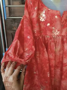 Red &amp; Gold Tunic Top