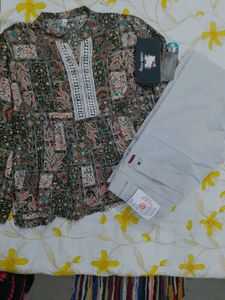 Stylish Printed Kurti with Pants