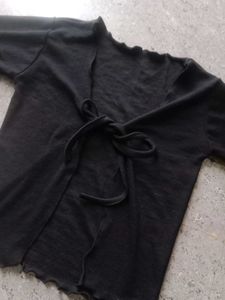 Black Tie Front Cardigan