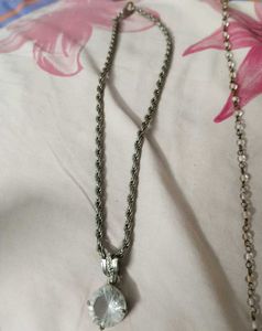 Nice fancy necklaces with chains and 2 fingure rin