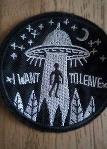 Iron on Applique- &#34;*I Want To Leave*&#34; Design