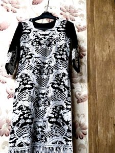 Designer Full  Thread Work Kurta With Duppatta