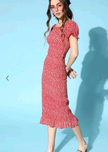 Red Floral Mini Dress