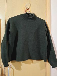 Dark Green Turtleneck Sweater
