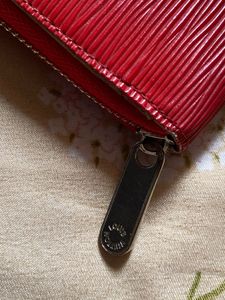 Authentic Supreme x LV Red Zip Wallet