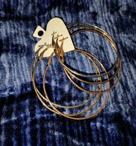 Yellow Chimes Hoop Earrings