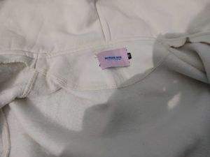 Cropped Cream Hoodie