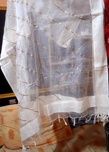 White Organza Dupatta