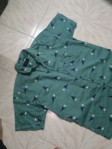 Green Printed Shirt