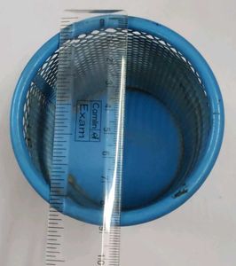 Blue Metal Mesh Desk Organizer