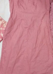 Elegant Pink Kurta Set With Banarasi Dupatta