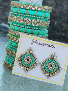 Handmade Earrings and bangles..Customized bangles