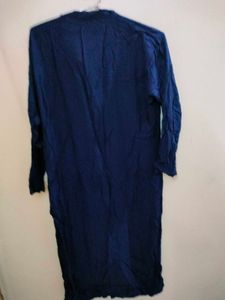 Elegant Blue Embellished Kurta (Size M)