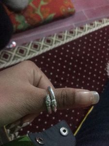 Adjustable Snake  Silver Ring