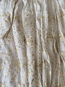 Off White/ Die Fabric Lehenga Skirt