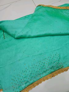 Heavy Wedding Saree New With Blouse Piece