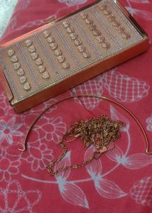Gold Heart Evening Clutch