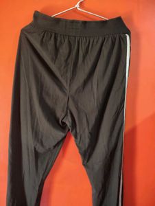 Black Track Pants with White Stripe