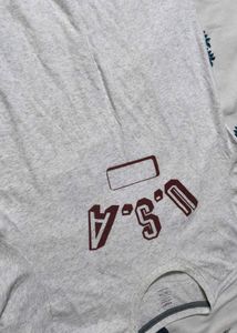 Old Navy Men Grey Cotton Oversized Tshirt