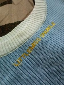 Cute Light Blue Crop Top