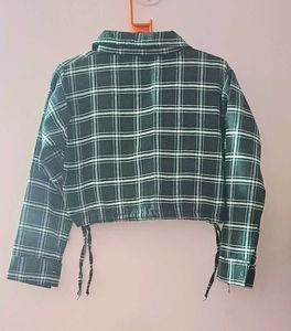 Black Plaid Crop Top