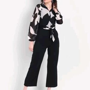 Chic Black & White Jumpsuit