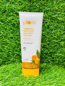 Plum TURMERIC & WHITE CLAY acne action face wash
