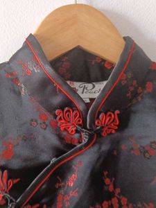 Chinese Mandarin Collar Silk Satin Top