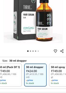 ThriveCo Hair Serum and Soulflower Rosemary oil