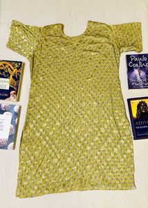 Lime Green Crepe Salwaar Suit Set