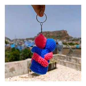 &#34;Forever Hug – Crochet Couple Keychain&#34;