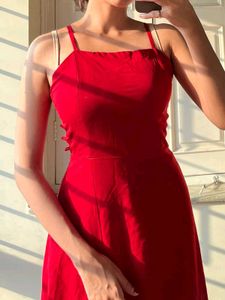 Elegant Red Maxi Dress