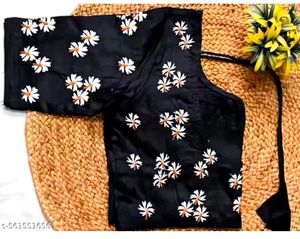 🌼 Black Handcrafted Cotton Blouses — Art in Every