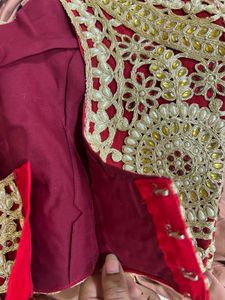 Bridal Wear Heavy Work Blouse Stone, Mirror &amp; Zari