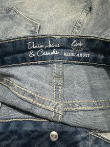 Denim Shorts with Tribal Print