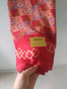 2 new beautiful combo saares  with blouse peice