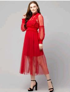 Elegant Red Maxi Dress