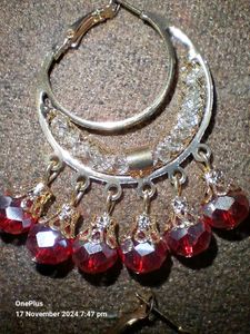 Chandivali (Red) Hydro Beads And CZ Stone
