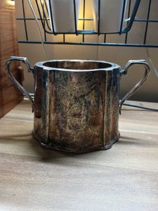 Vintage silver plated sugar pot
